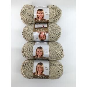 Vanna's Choice Lion Brand Yarn Oatmeal *Lot of 4 Skeins* Vanna White Crochet
